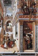 Carlo Crivelli the annunciation,with st.emidius oil painting picture wholesale